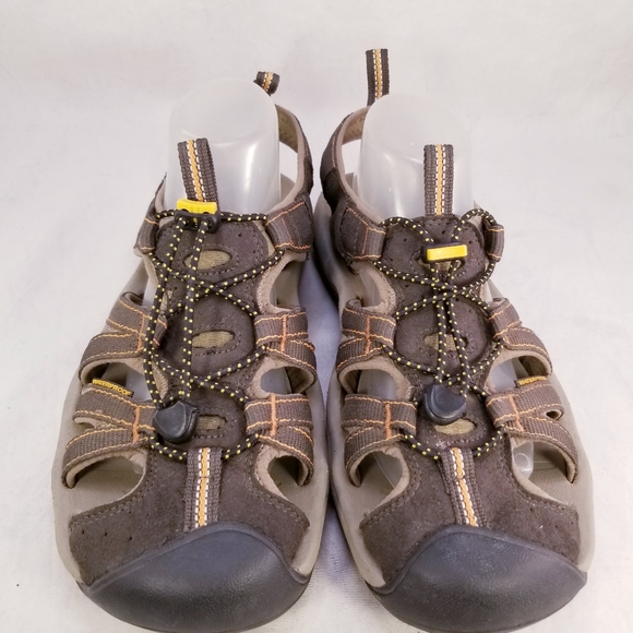 KEEN WATERPROOF MAN OUTDOOR SANDALS CLOSE TOE BROWN SIZE US 10 EUR 43 - Picture 6 of 9